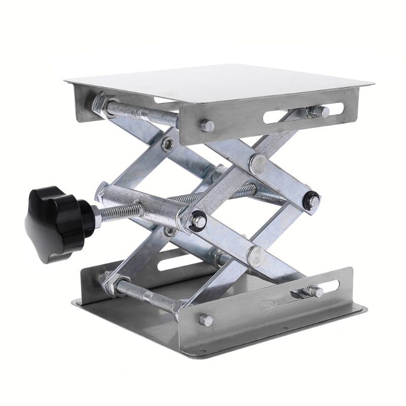 Stainless Steel Manual Scissor Lab Lift Platform Stand Rack