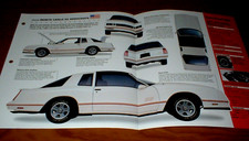 1987 Chevy Monte Carlo SS Aero Coupe Original Imp Brochure Info 87 88 86 85