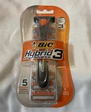 NEW BIC Hybrid Advance 3 DISPOSABLE RAZORS 3 blade Style 5 Cartridges 