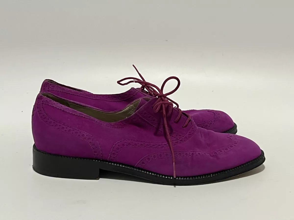 VTG CHANEL 96A PURPLE SUEDE LEATHER SHOES 37