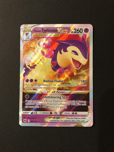 Hisuian Typhlosion 054/189 Vstar Vmax Pokemon NM Fast Shipping