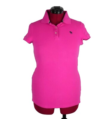 abercrombie & fitch Poloshirt Skinny L Stretch Authentic Vintage Pink *TOP*