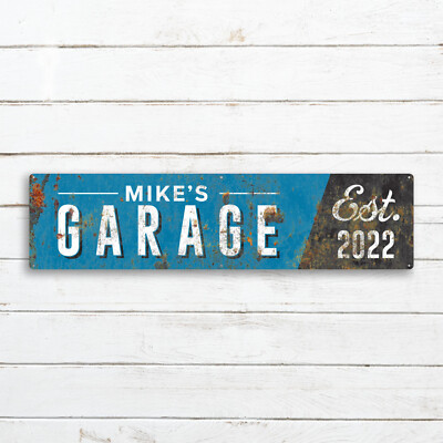 Personalisiertes Garagenschild Vintage Retro Style Schild 4 - Mechaniker Geräteschuppen Plakette