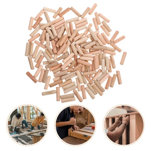 500 Pcs Beveled Dowel Pin Wood Dowels Wooden Shaft Connector Tapered