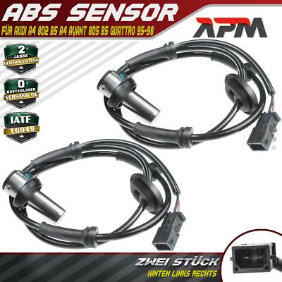 2x ABS Sensor Hinten L + R Für Audi A4 8D2 B5 A4 Avant 8D5 B5 Quattro Bj 95-98