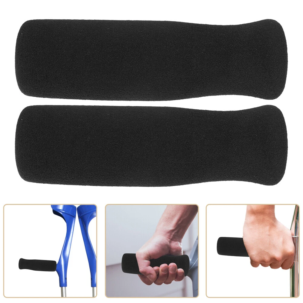 2 Pcs Padded Crutch Handle Grips Crutches Pads Soft Cane Replacement - Picture 1 of 12