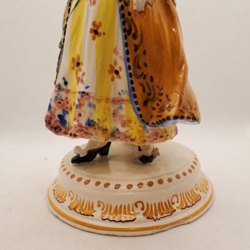 Beautiful Antique Pair of Georgian Style Porcelain Italian Figurines, Unbranded - Picture 10 of 12