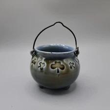 Wade Ceramics Celtic Witch Cauldron Pot Irish Shamrocks pagan altar spell tool