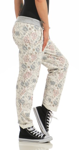 Jogginghose Damen Sport Freizeit Hose Jogger Blume Sommer Wellness Yoga BF 13 - Bild 5 von 15