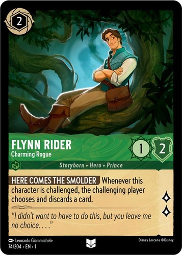 【残り1点】foil 怒ってばかりね！ 26/204 JA-1 2023 Disney Lorcana - The First Chapter Flynn Rider 74/204