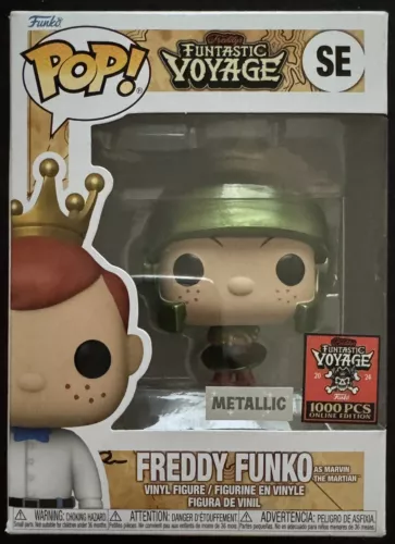 Freddy Funko As Marvin The Martian LE 1000 Metallic Funtastic Voyage Funko Pop
