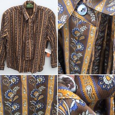 Vintage Blouse Made In Italy Abalone Buttons 1980s 80s The Back Room NOS Sz 6
