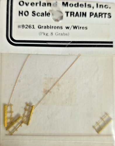 Overland Models #9261 Agarradores de latón escala HO con cables - Paquete de 8 nuevos en stock | Zustand: New