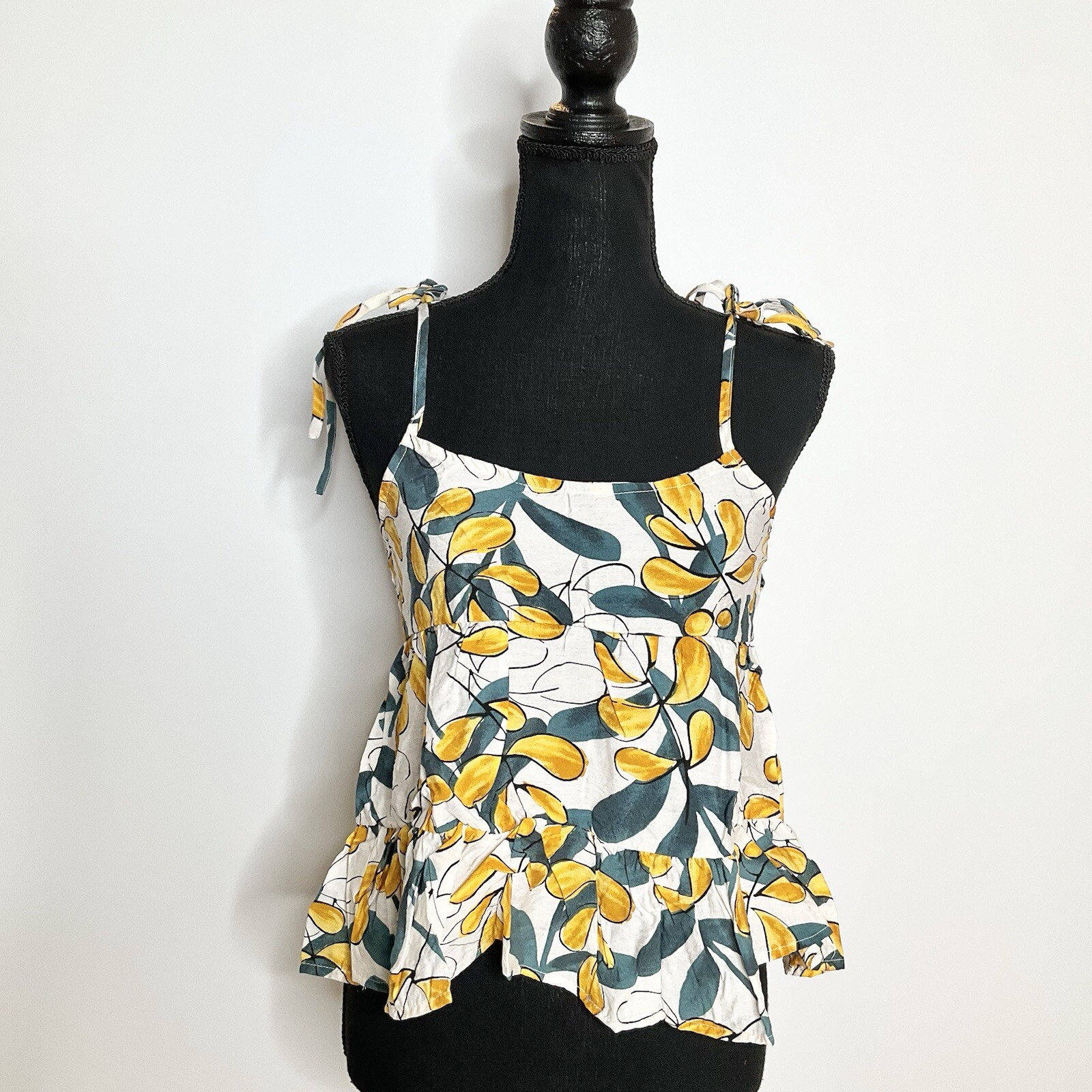 Fairycore Floral Babydoll Cami Tank Top for Women - Sizes S to L Cottagecore Style