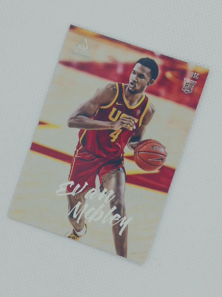 2021 Panini Chronicles Luminance Draft Picks Evan Mobley Rookie RC #77, Trojans - Image 2 of 4