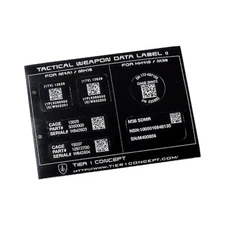 Tactical Data Matrix / QR Code Plastic Sticker Label For MK18 / HK416 / M4A1