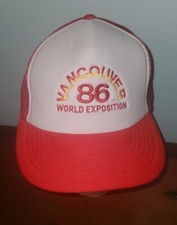 EXPO Vancouver Canada Vintage 1986 Mesh Snapback Trucker Hat Souvenir RARE Cap