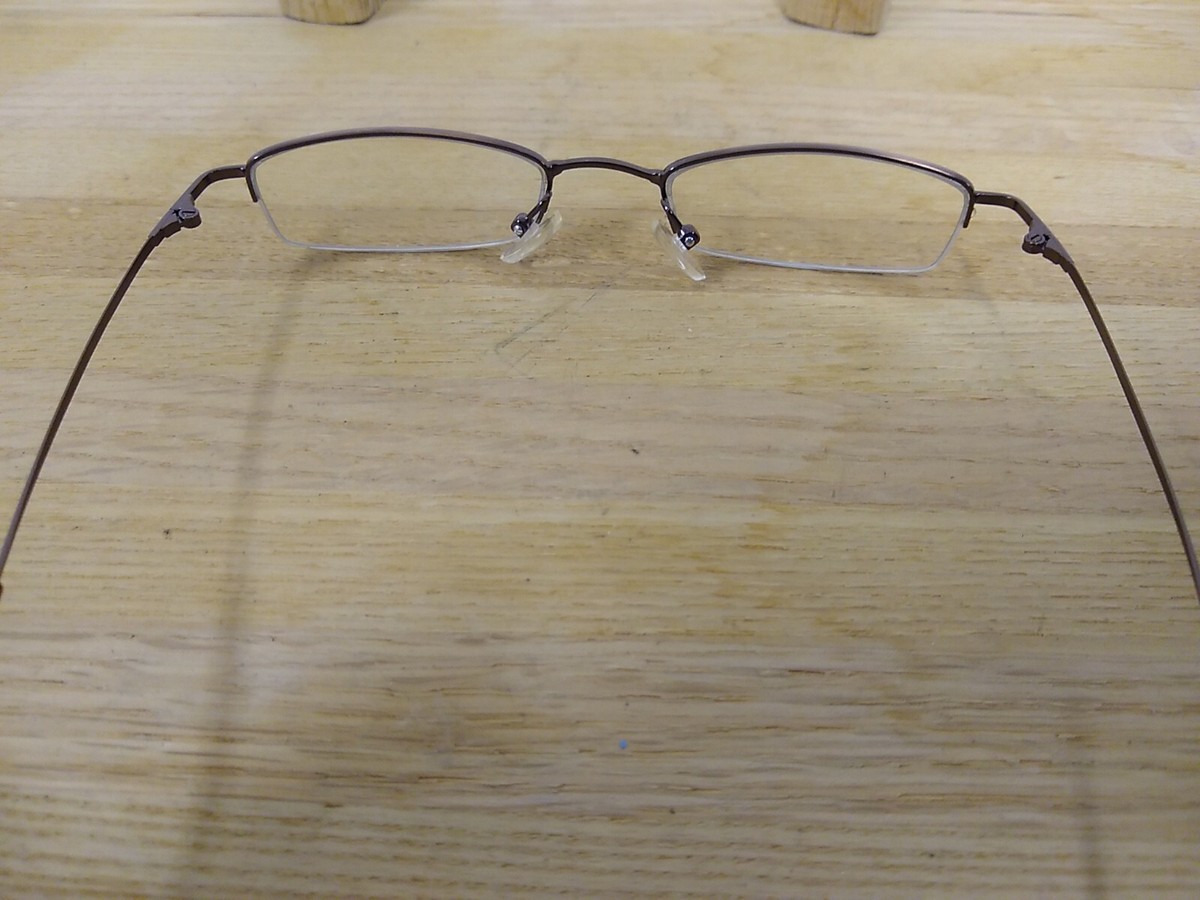 Modern Times Eyeglasses Peace 49-18-135 Coffee/Bronze Half Rim Metal Frames ONLY Copper Titanium Half-Rim Glasses #139515 | Zenni Optical main image 4