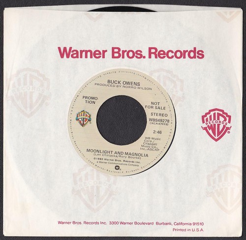 Buck Owens 45 RPM Moonlight and Magnolia - Warner Bros. WBS-49278 (1980) - 第 1/2 張圖片
