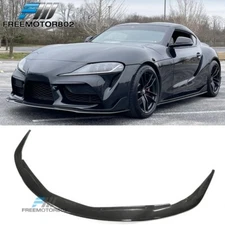 For 20-25 Toyota GR Supra A90 A91 IKON Style Gloss Carbon Fiber Front Bumper Lip