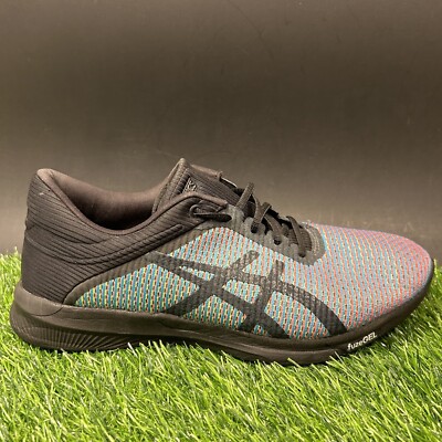 Asics Fuzex Rush Womens Black Blue Shoes Sneakers Athletic - Main Image