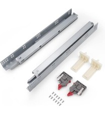 6 Pair Full Extension Undermount Ball Bearing Zinc Soft Close Drawer Slides 18".