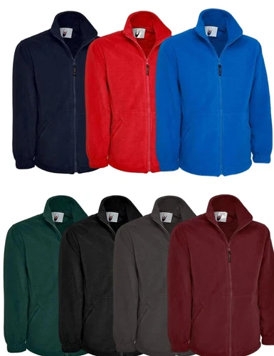 PLAIN NO TEXT Classic FLEECE Jacket Full Zip Work Wear Warm Casual HQ Clothing