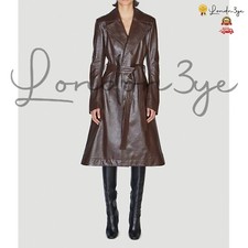 Brown Leather Coats Womens, Trench Coat Women, Get 30% Off & Free Shipping Usa