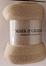 Mark and Graham Colorblock Throw Natural/ Ivory NEW In Package FabFitFun 