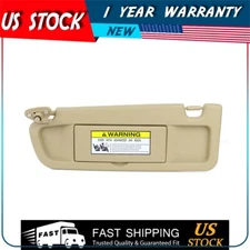 For Honda Civic 06-11 2006-2011 Driver Side Sun Visor Sunvisor Pearl Ivory Tan