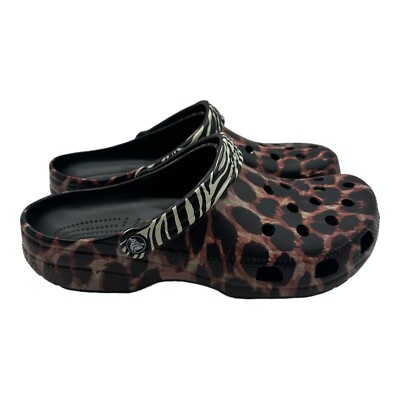 Crocs Classic Animal Remix Clog Zebra Leopard Cheetah Size