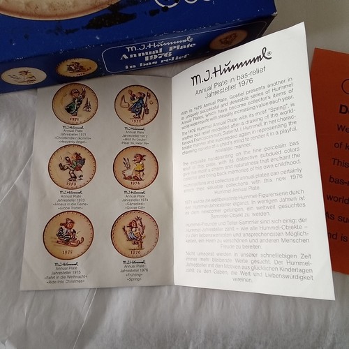 Hummel 1976 6th Annual Collector Plate "Apple Tree Girl" 7.5" in Original Box - Picture 8 of 10