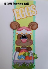 EASTER EGG BORDER boy girl scrapbook premade paper piecing 3D die cut by Rhonda