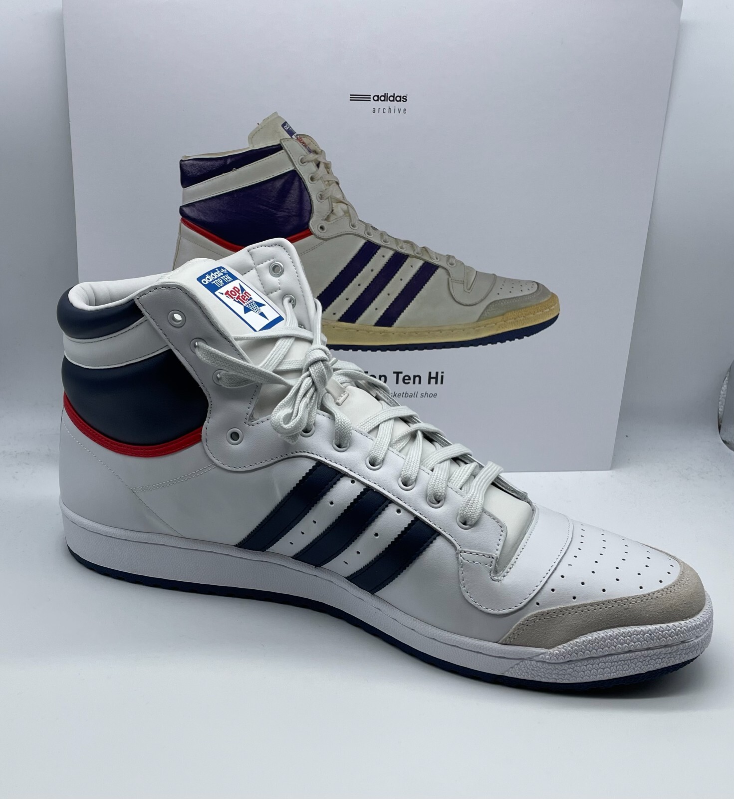 adidas Top Ten HI 40th Anniversary Mens Trainers White D65161 UK20 eBay