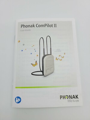 Phonak ComPilot II Hearing Aid Bluetooth Remote User Guide Manual *USA SELLER*