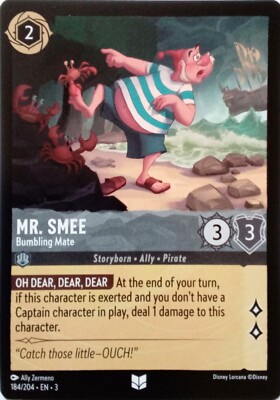 184/204 MR. SMEE BUMBLING MATE INTO THE INKLANDS UNGEWÖHNLICHE DISNEY LORCANA KARTE