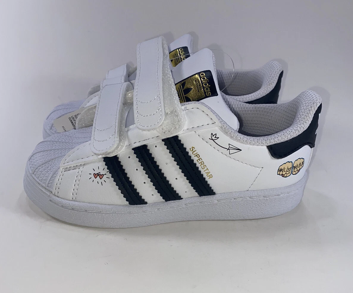 Superstar CF I Girls Rule Toddler Shoes FZ0619 NWT 9.5K New Rare! | eBay