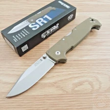 Cold Steel SR1 Folding Knife 4" CPM S35VN Steel Blade Green Textured G10 Handle