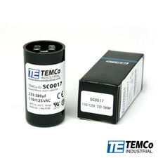 TEMCo 233-280 uf/MFD 110-125 VAC volts Round Start Capacitor 50/60 Hz -Lot-1