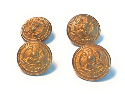 US Navy Eagle With Anchor 7/8  VTG Brass Button Lot of 4 By Davis Clothing Co.