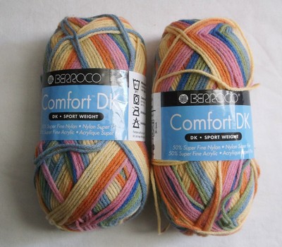 Berroco Comfort Dk Yarn 2852 Dye Lot V1863 Pink Orange Blue