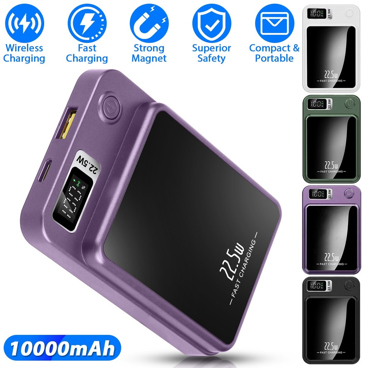 スマホアクセサリー Wireless Powerbank 10,000mAh Amazon.com: 2025 Latest Magnetic Wireless Portable Charger