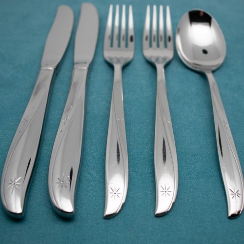 (5) Oneida Community posate inox TWIN STAR coltelli forchette cucchiai - Foto 4 di 4