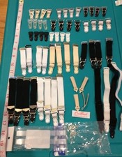 Replacement Garter Straps Set Heavy Duty Metal Hardware Corset Belt Bra Extender