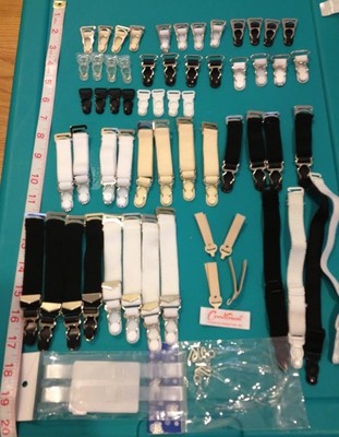 Replacement Garter Straps Set Heavy Duty Metal Hardware Corset Belt Bra  Extender | eBay