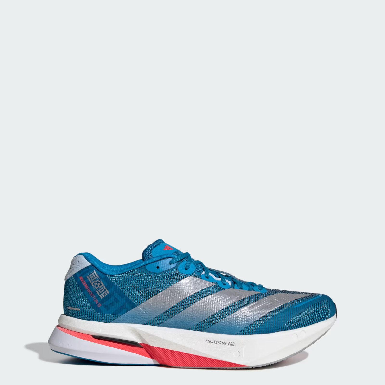 Adizero Boston 13 Men's Shoes in Solar Blue/Silver Metallic/Dark Solar Blue