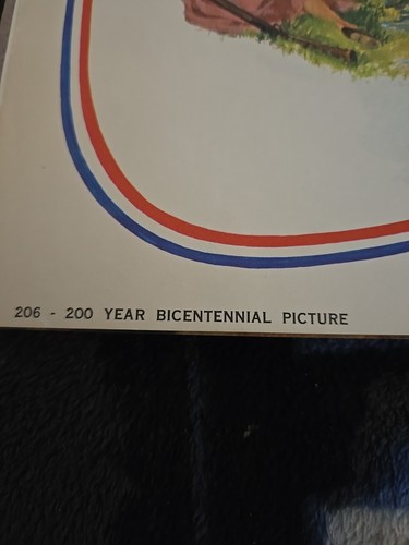 Vintage 20x16 Lithograph " Bicentennial" (Gs275) - Picture 3 of 3