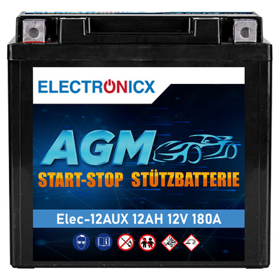AGM Stützbatterie 12V 12Ah | Backup Batterie für Mercedes, BMW, Rolls Royce | Er