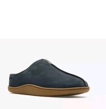 Clarks Home Mule Men's Navy Suede Leather Warm Lined Slippers UK 7 G EU 41