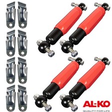 4 ALKO Radstossd&auml;mpfer rot Sto&szlig;d&auml;mpfer Anh&auml;nger 2000/3500kg Halter f. Euro-Achse